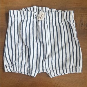 Navy Striped Kids Shorts